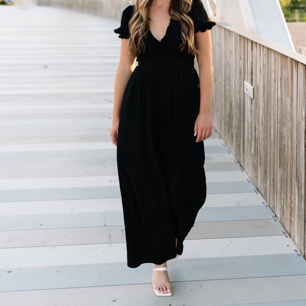 Black full length romper!